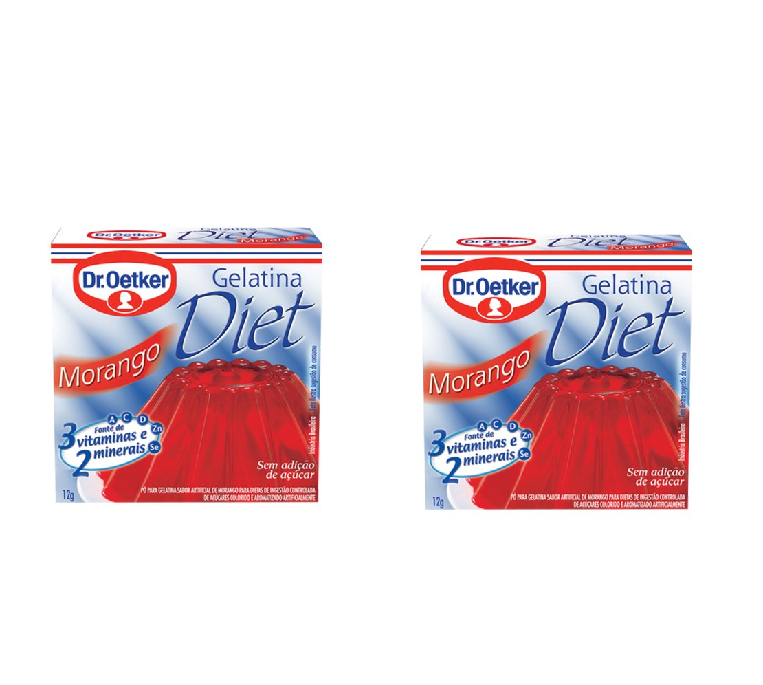 Dr. Oetker Gelatina Diet: Morango (2x12g)